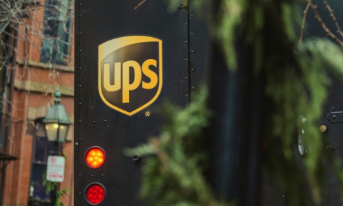 UPS Van Making a Stop